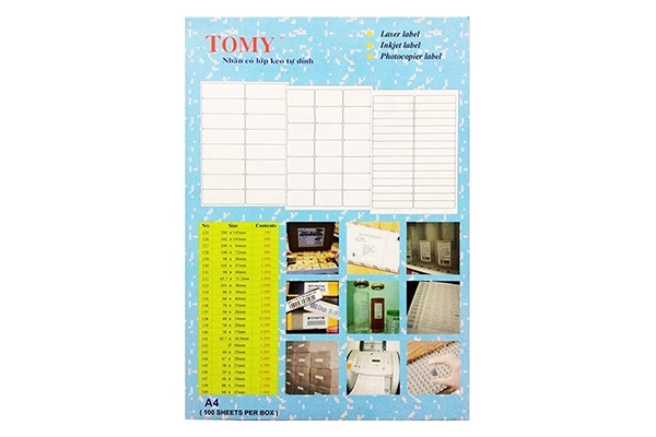 Giấy Decal Tomy A4 Có Bế
